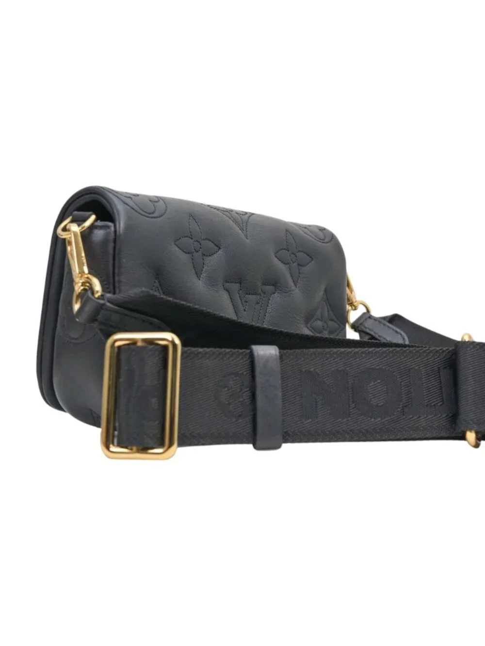 Louis Vuitton Wallet On Strap Bubblegram Black